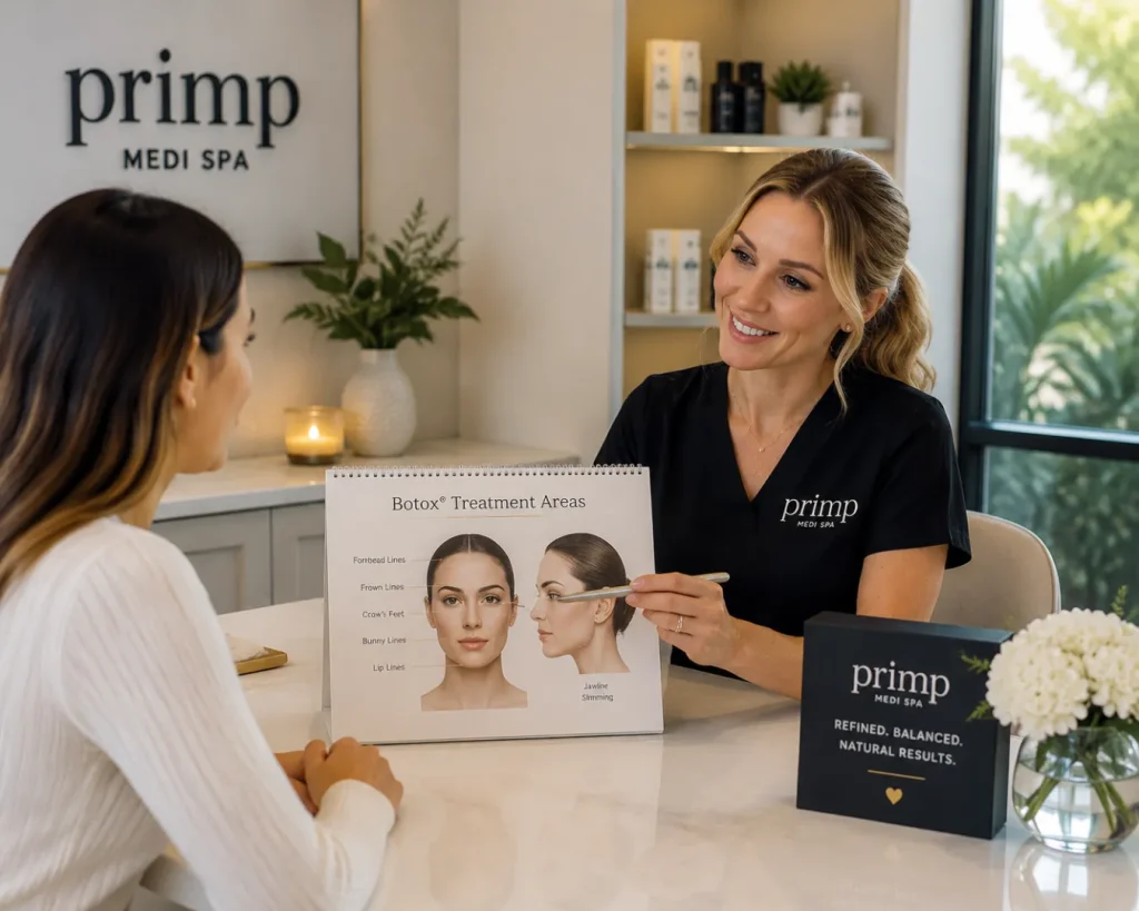 Botox consultation at Primp Medi Spa with personalized treatment planning